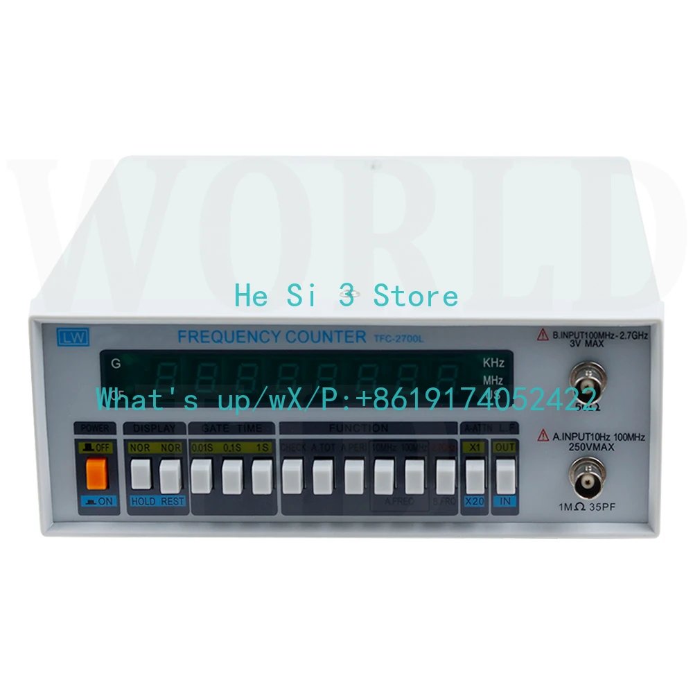 220V TFC-2700L 100MHz-1GHz Multi functional High Precision Frequency Meter 10HZ1GHZ Eight Digit Number Input Channel A