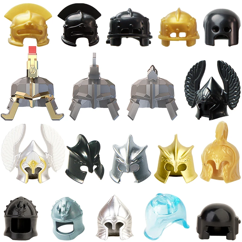 Medieval Military Building Blocks Mini Bricks Solider Figures Gifts Weapon Guns Accessories Helmet Armour Kids Adults Toys MOC