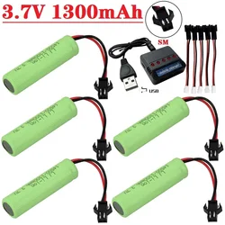14500 3.7v 1300mah Rechargeable lipo battery SM plug For RC Stunt Dump Car JJRC C2 D828 RC Car Parts With Charger