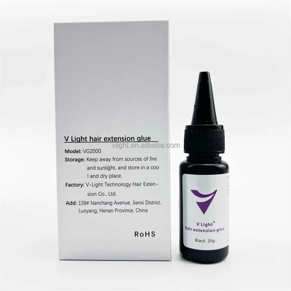 V light set hair extension glue natural resins glue suitable for hair salons