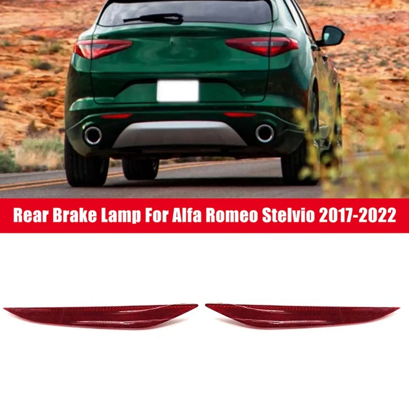 

Car Rear Bumper Left Right Side Reflector Frame Rear Brake Lamp For Alfa Romeo Stelvio 2017-2022 Accessories