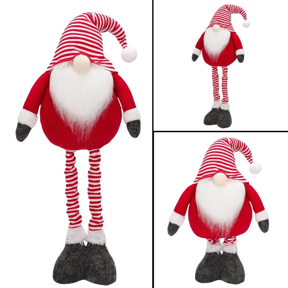 Cute Christmas Gnomes Telescopic Doll Plush Cartoon Santa Claus Retractable Doll Toy Exquisite Standing