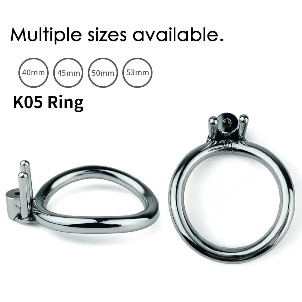 Stainless Steels Male Chastity Cage Cobra Cock Lock with 4 Size Penis Rings Sleeve Lock Bondage Belt Fetish Sex Toys for Men Gay