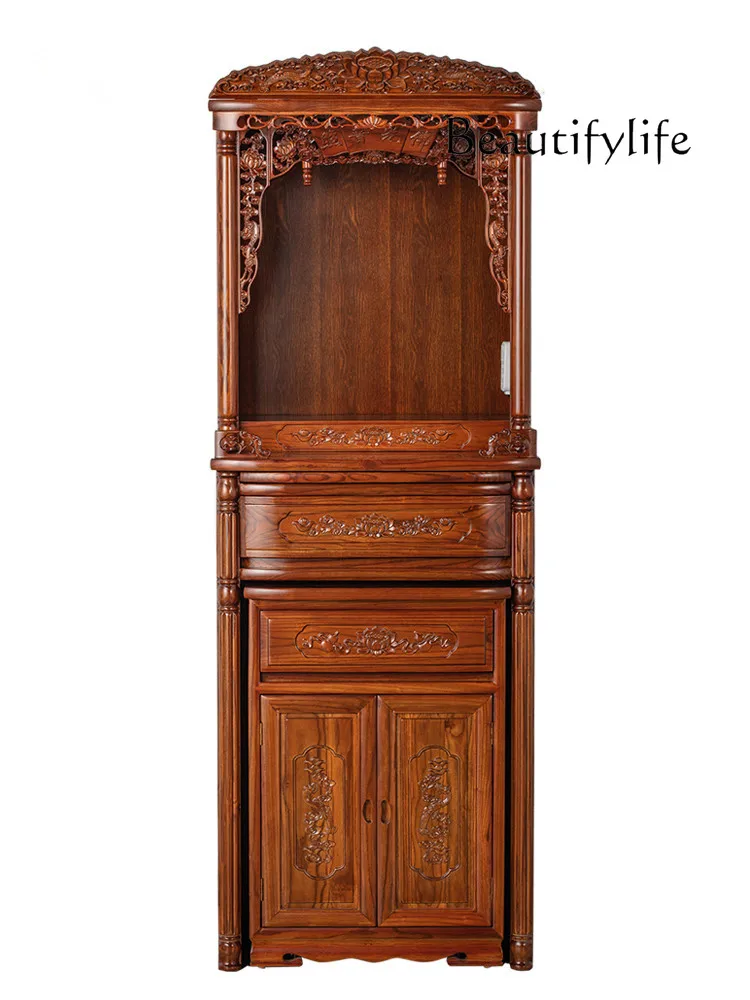 

Solid Wood Buddha Shrine Altar Buddha Cabinet Home God of Wealth Cabinet Worship Table Guanyin God Cabinet