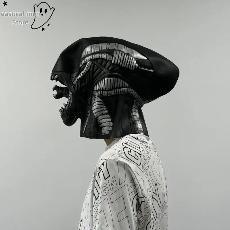 

Halloween Outfit Alien Role Play Black Mask Cosplay Horror Monster Costume Adult Halloween Monster Horror Cosplay Party Props