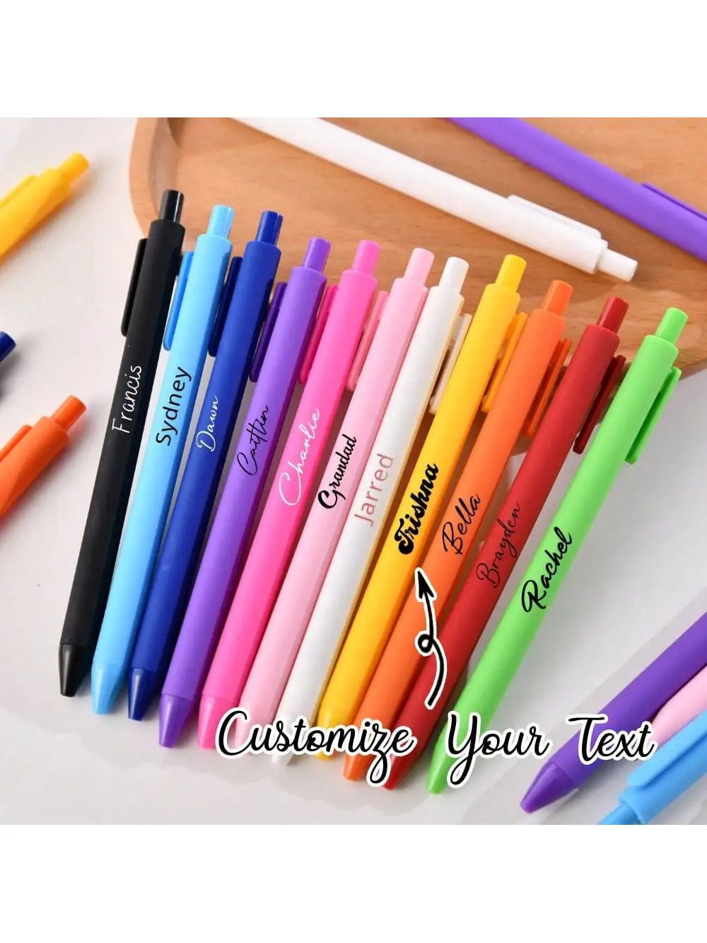 1PC personalized pen, ideal gift for Back to school season，anniversary or wedding, personalized custom gift, bright macron color