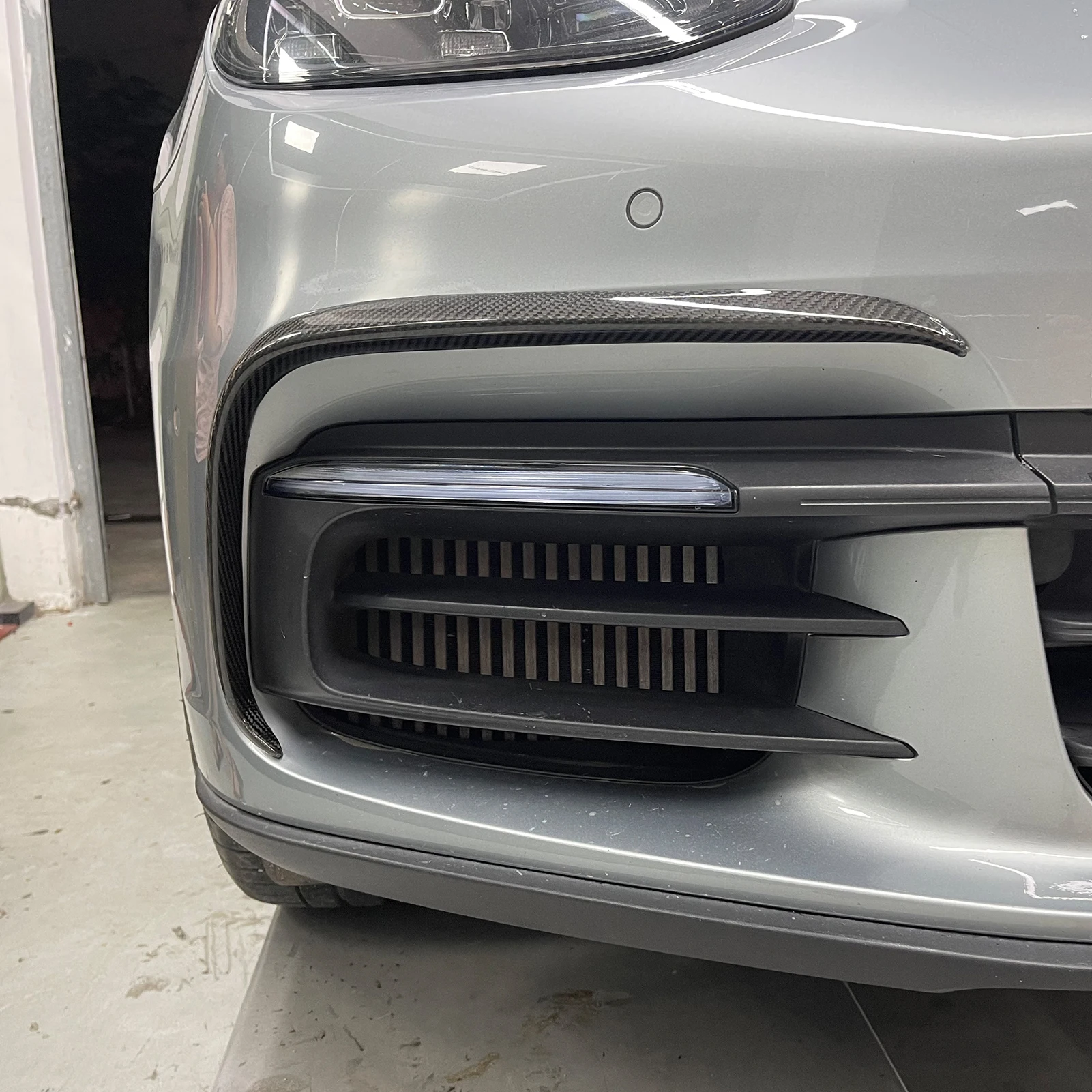 For Porsche Panamera 971 2017-2024 Dry Carbon Fiber Front Bumper Fog Lamp Lip Splitter Cover Car Retrofitting Accessories