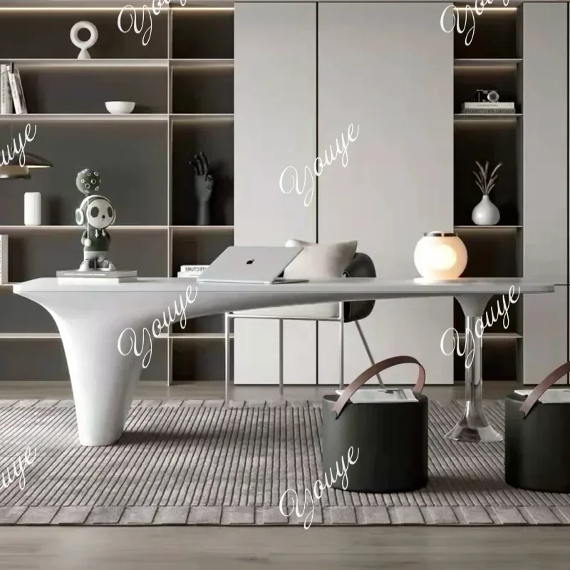 

L-J Роскошный белый офисный стол для учебы, бытовой кофейный компьютер, офисный стол для учебы, мебель для руководителей Escritorio Oficina