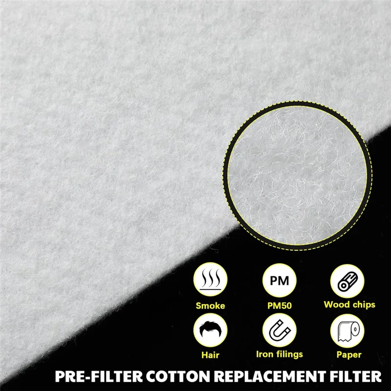 ABVA-10 Pcs Pre Filter Cotton Replacement For Fumeclear FC100A For Soldering Fume Extractor