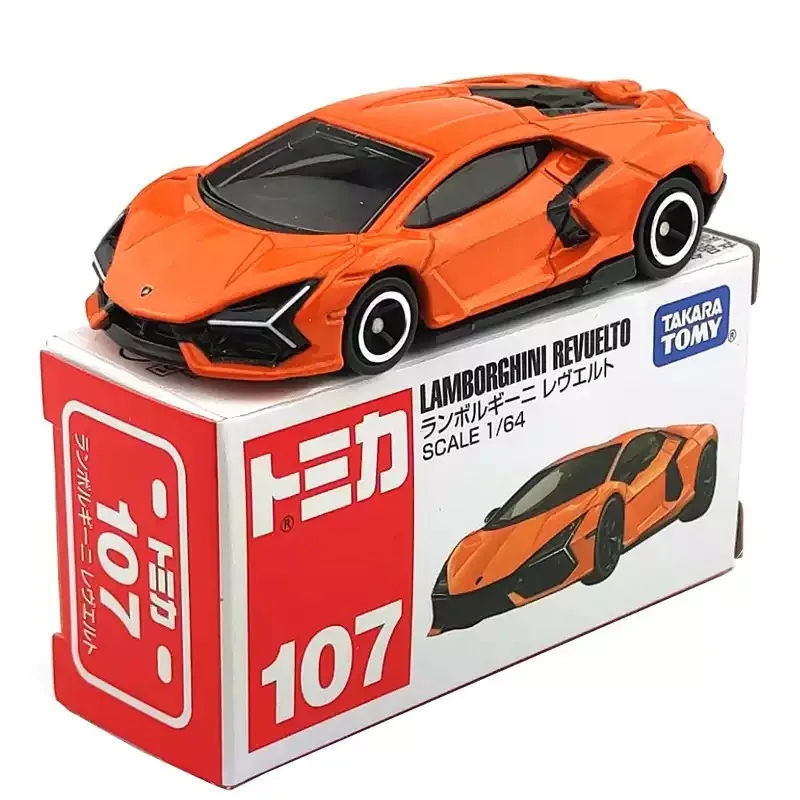 TAKARA TOMY 1/64 Scale Lamborghini No.107 REVUELTO Limited Edition Alloy Sports Car Toy Collectible Decoration Gift for Boys