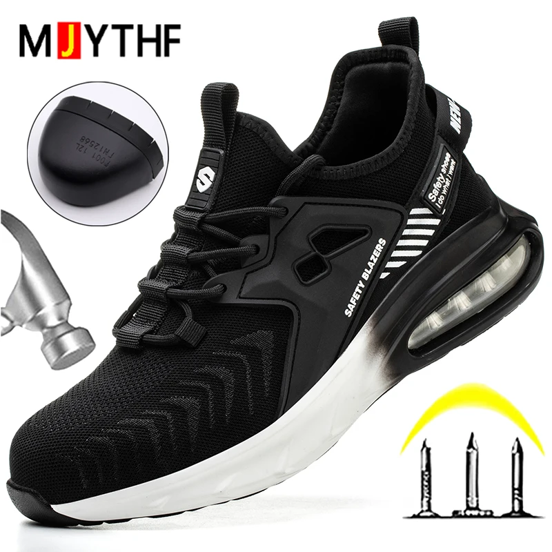 

Fashion Air cushion work safety shoes Men Anti-smash Anti puncture Indestructible shoes Work Sneakers Protection Boots Non-slip