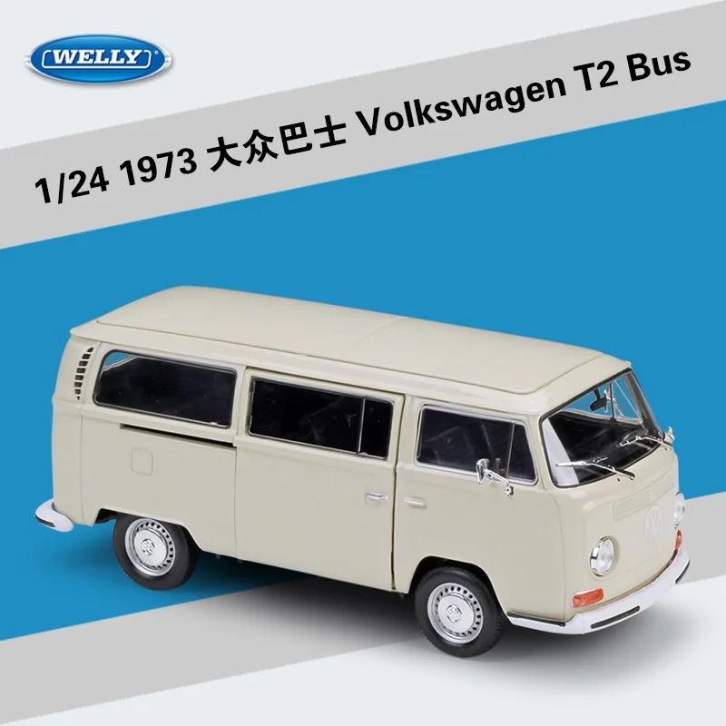 

WELLY 1:24 Volkswagen 1972 T2 BUS Car Models Diecast Mini Van Simulation Alloy BUS Car Toy Model Desktop Ornaments Gift for Boys