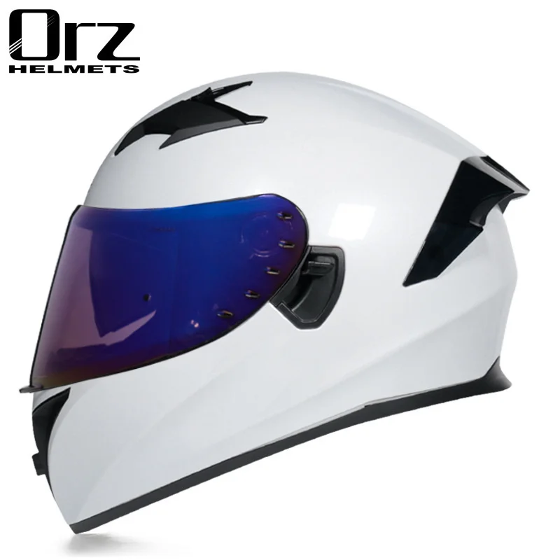 Full Face Motorcycle Helmet Double Visor Motorbike Helmet With Dual Lens For Man Dirt Bike Helmets For Summer Winter 2 Gifts