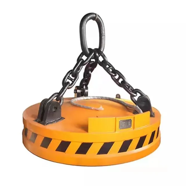 

In Hoist Coil Lifting Magnet 500Kg Electro Magnetic Lifting Magnets 1.1M Diameter Round Electromagnet for Excavator