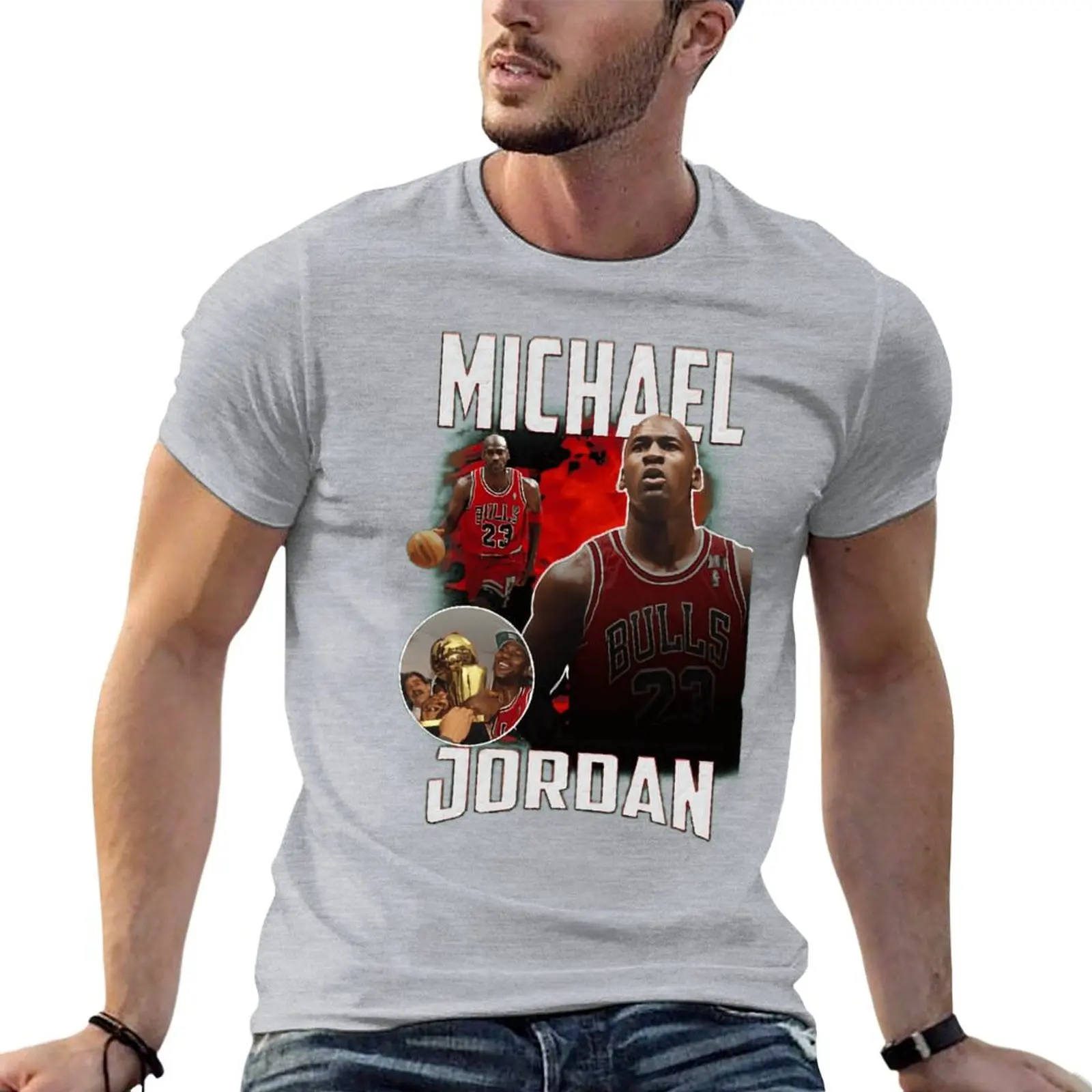 Flying Michaeler And Jordans Chicago 23 Basketball Stars Bulls 38 (1) Top Tee Casual Graphic T-shirt Harajuku  Move  Funny Novel