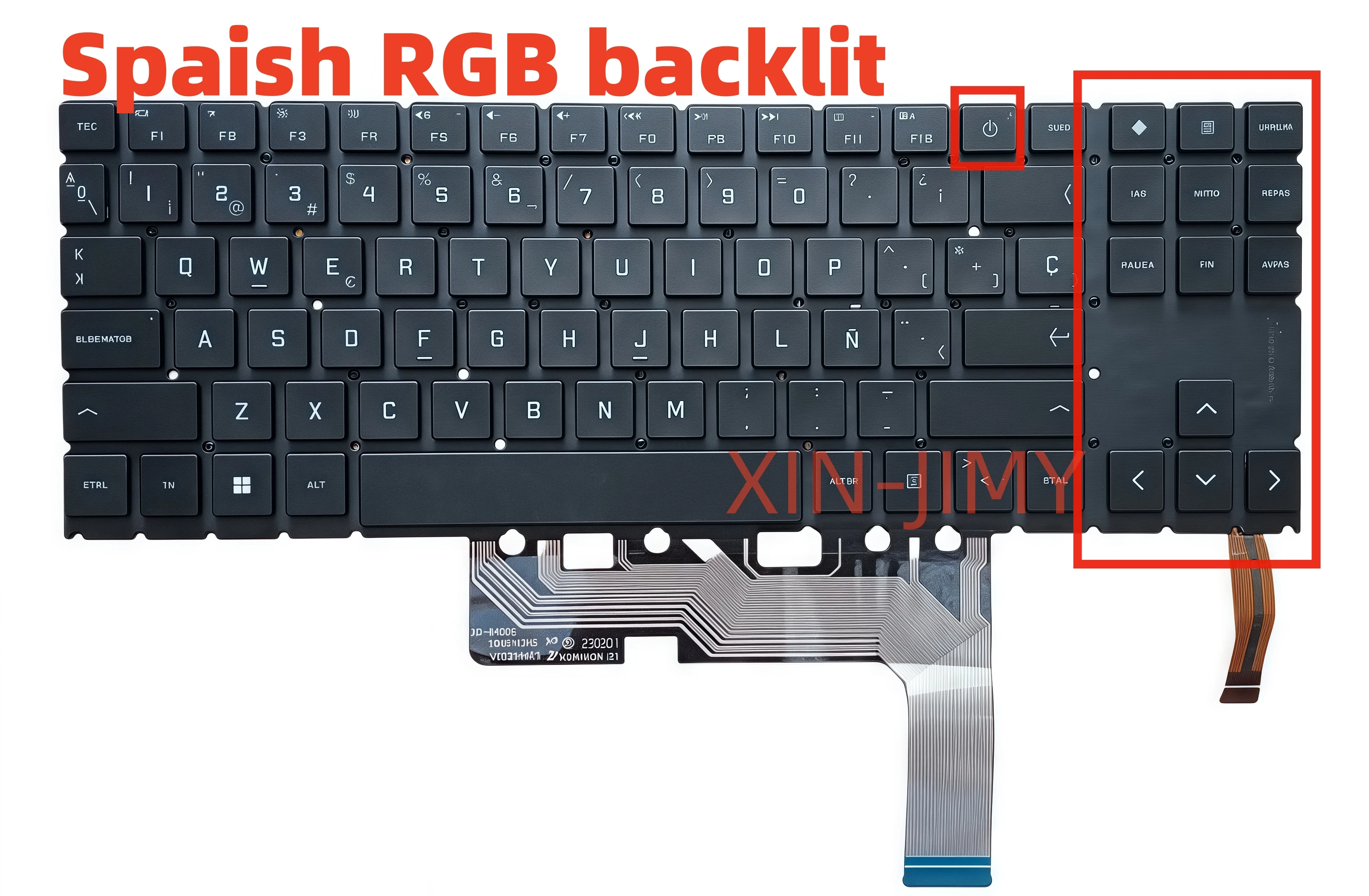 

Spanish RGB Backlit Keyboard for HP Omen 15-EN 15-EN1013DX 15-EN0010CA 15-EK 15-EK0020CA 16-B 16-B0020CA 16-B0509LA 16-C BLACK