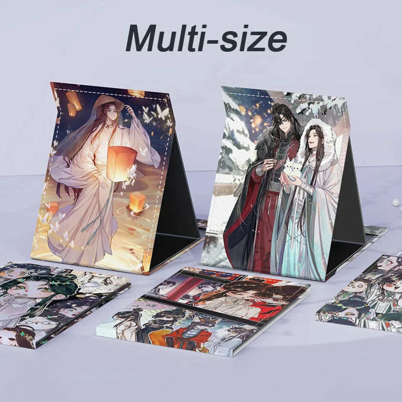25/21cm Heaven officials blessing,Tian Guan Ci Fu, Folding Single-side Makeup Mirror, Anime Cute, Portable Travel, Rectangular
