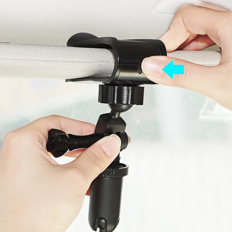 Gopro Car Mount for Action Camera Recording Sun Visor Action Cam Cradle Pov Auto Support for Go Pro Insta360 DJI Osmo AKASO