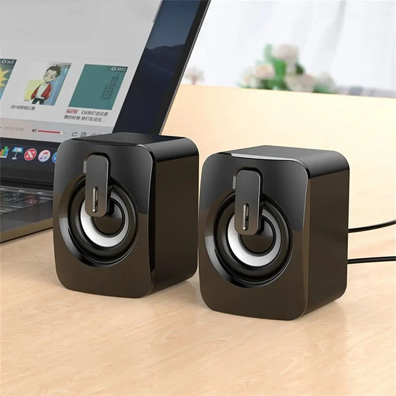 For Desktop Computer Laptops Home Audio USB Wired Bluetooth Speaker Musical Music Sound Box Stereo speaker with Atmosphere light