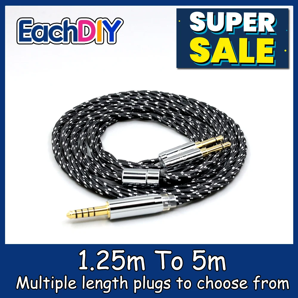 

OCC Mix OFC Twisting Nylon Earphone Cable For Denon AH-D7200 AH-D5200 AH-D9200 AH-D600 AH-D7100 LN008698