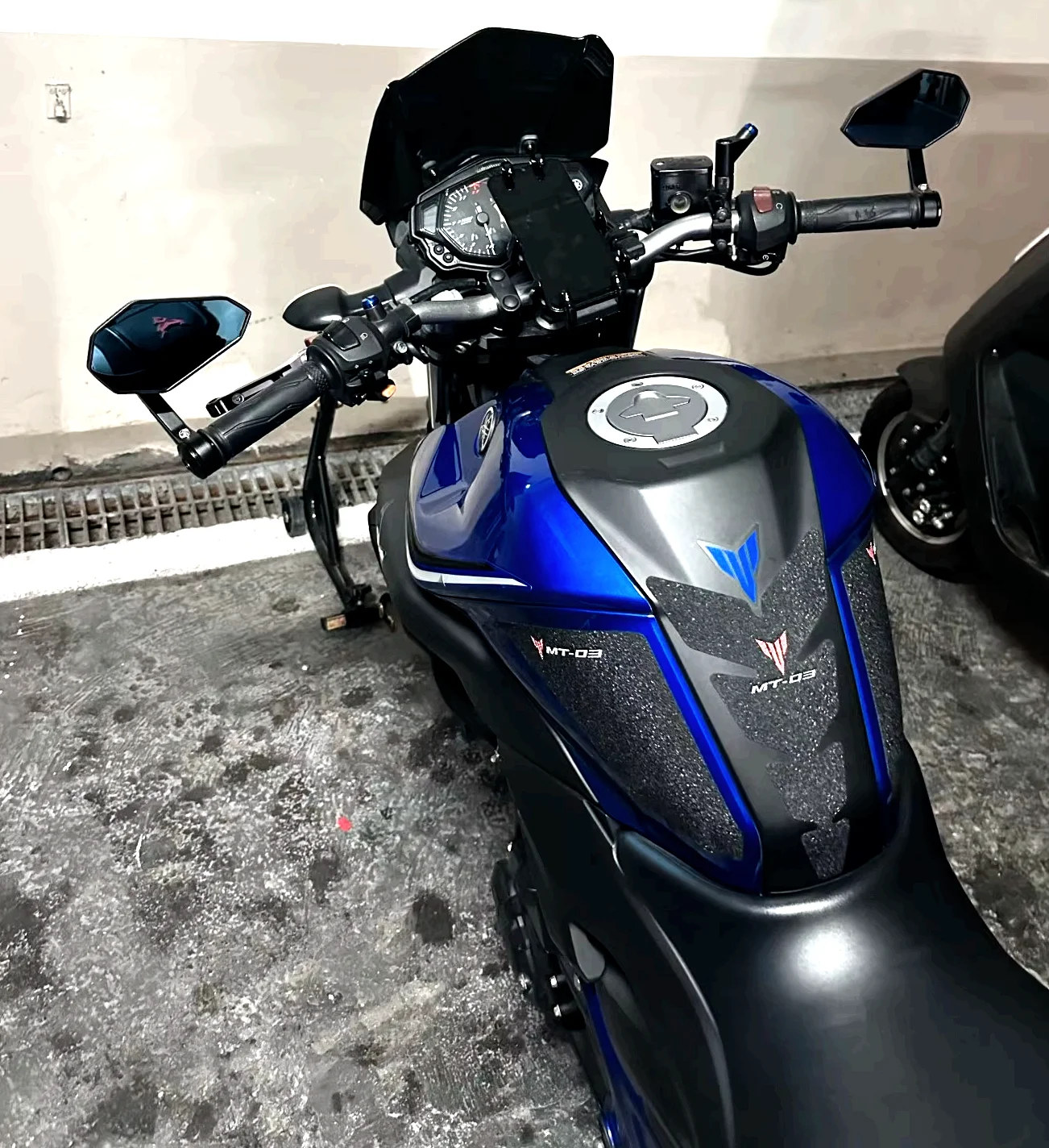 Espelho retrovisor universal para motocicleta, 7/8 ", 22mm, espelho retrovisor para guidão, para honda gsxr er6n ducati cfmoto bmw duke rc