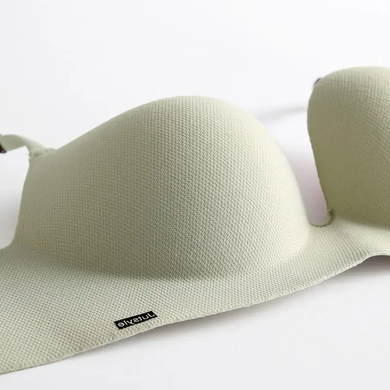 Ice Silk Bra For Women Sexy Seamless Bralettle Gather Push Up Lingerie Wireless One Piece AB Cup Adjust Straps Candy Color Bras