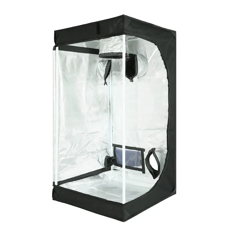 Aluminum-coated hydroponic plant growth tent, greenhouse planting tent 60cm x 60cm x 140cm