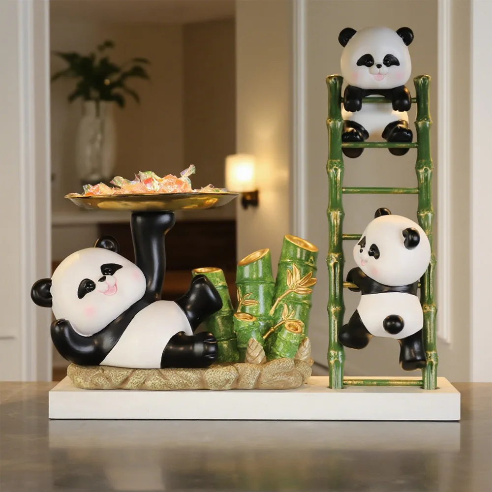 Panda Key Organiser and Display Decor, suitable as a decorative accessory for homes, living rooms, shoe cupboards and hallways.