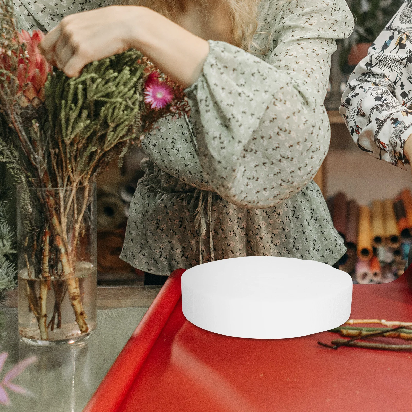 

3Pcs Floral Foam Circles Round Flower Foam Cylinder DIY Craft Decoration Cake Display Supplies DIY Flower Arrangement Kit