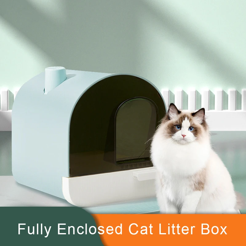 

Cat Litter Boxes Totally Enclosed Odor-proof Splash-proof and Take-out Cat Toilet Drawer-type Large Cat Bedpens 3 Colors