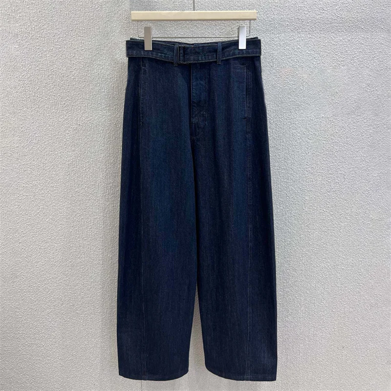 

Women's jeans New low rise slim fit straight leg pants for autumn 2025 Belt decoration Women's pants pure cotton denim pants y2k