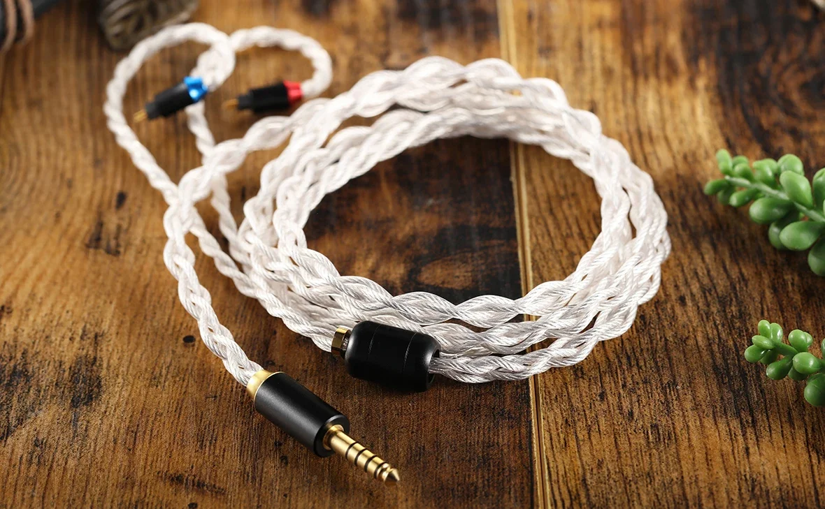 1.2m Tianshanxue Series หูฟังสายอัพเกรด Gold Silver Palladium ทองแดงขั้นสูงองค์ประกอบ HYBRID CABLE