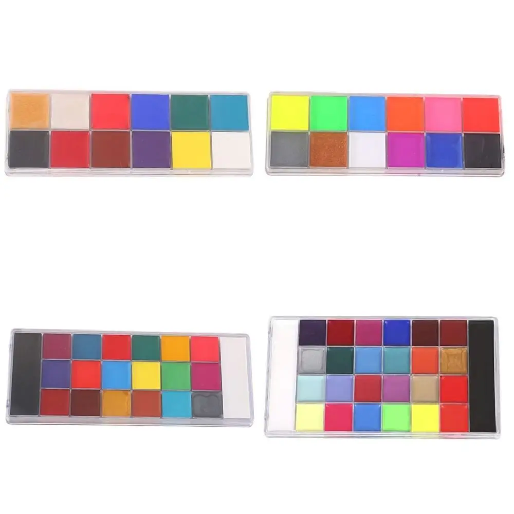 Cosmetics Luminous Face Body Oil Paints Colorful 12/20/26 Color Halloween Makeup Tool Washable Makeup Face Painting Palette Gift