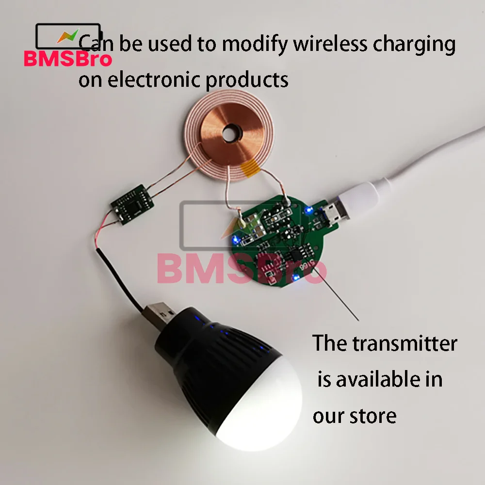 3W Mini Qi Wireless Charger Module Receiver PCBA Circuit Copper Coil Board Universal Charging For Samsung Huawei Xiaomi