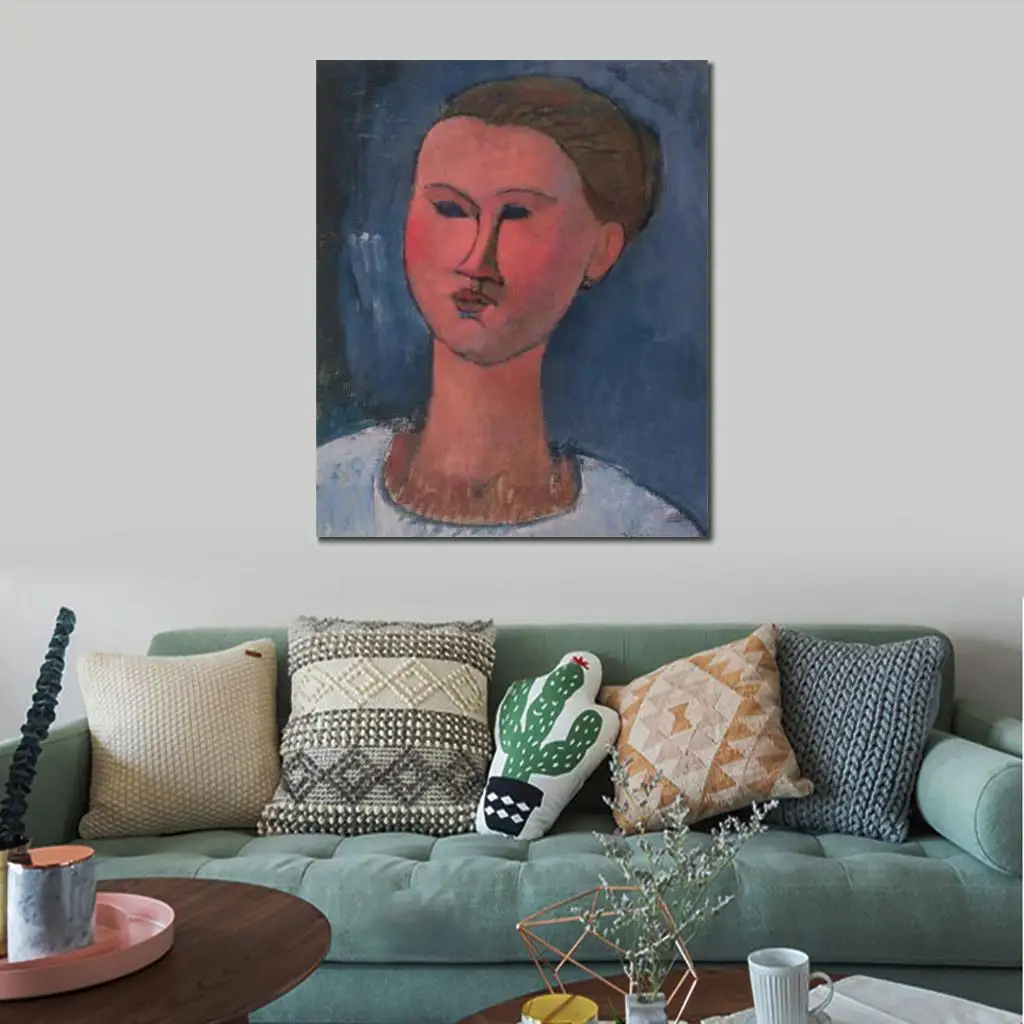 

Girl Paintings Modern Art Portrait of A Young Woman Amedeo Modigliani Canvas High Quality Hand Painted