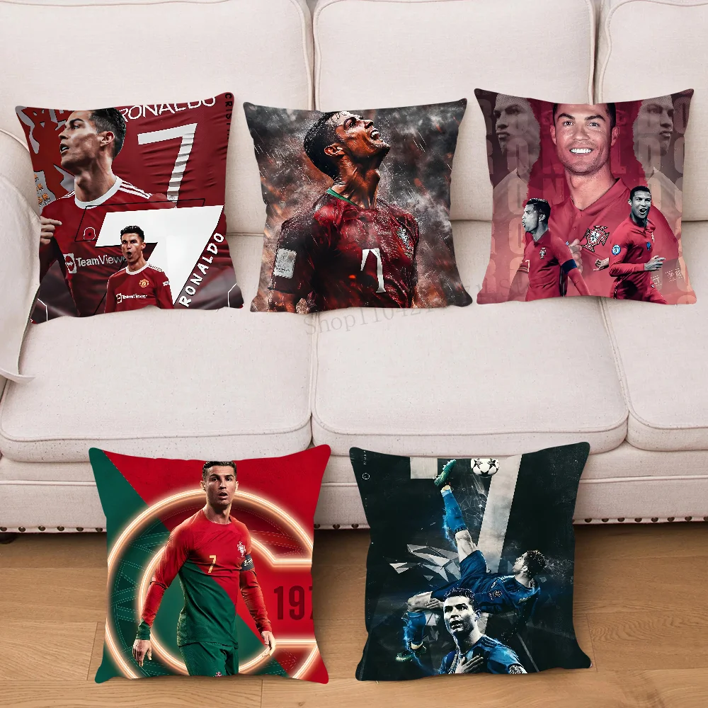 C-Cristiano R-Ronaldo CR7 Pillow Case Square Pillow Bedroom Sofa Leisure Comfort Cushion Car Living Room Home Decoration