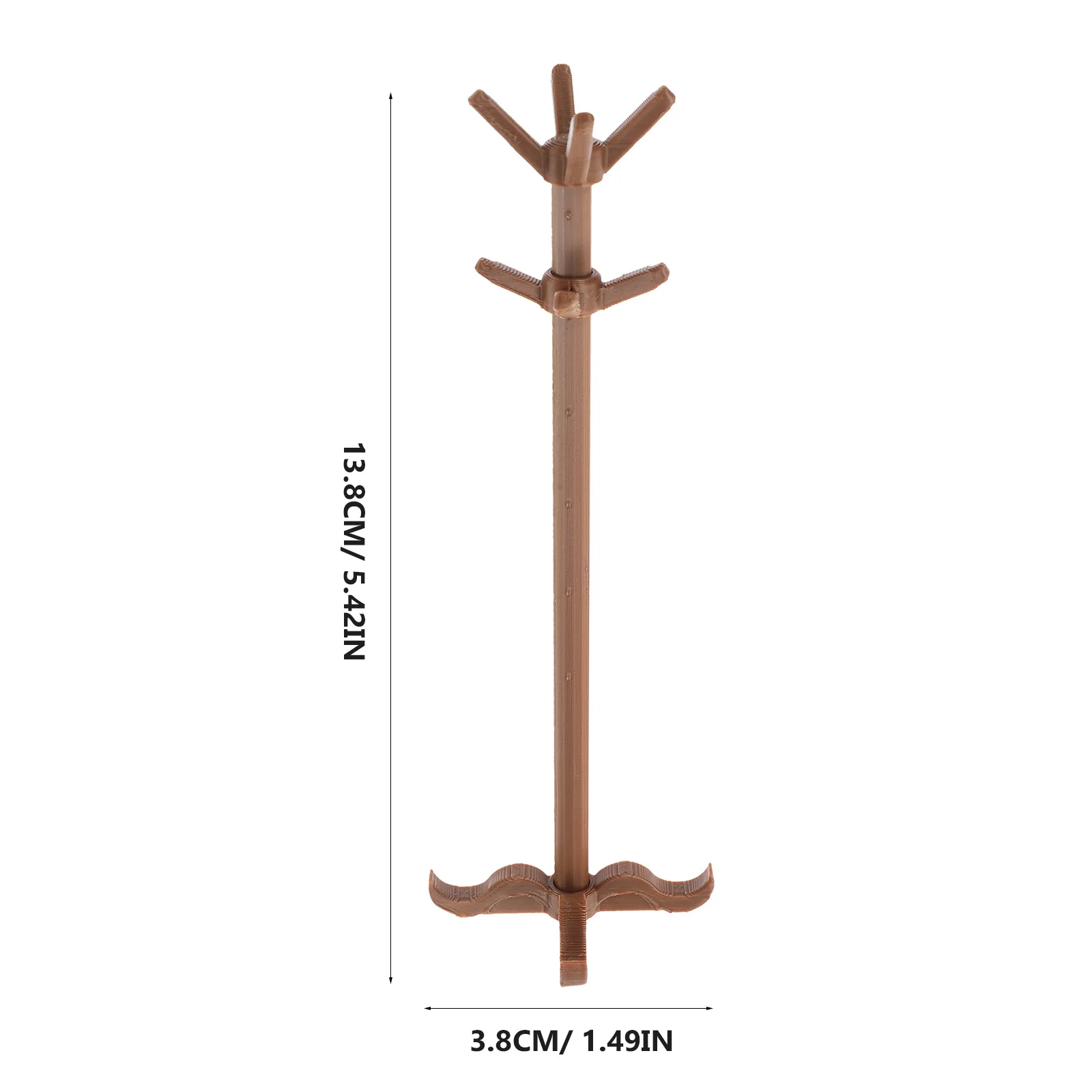 인형집 미니 가구 빈티지 미니어처 코트 스탠드 및 모자 걸이 옷걸이 나무 현실적인 인형집 수납 선반