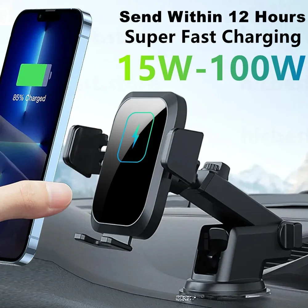 NEW 15/54W Wireless Charger Car Air Vent Automatic Clamp Stand Phone Holder Fast Charging Station For Samsung /iPhone /xiaomi