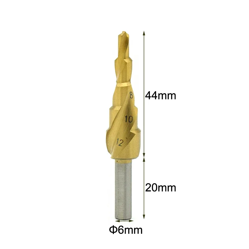 

4-12mm HSS Triangle Shank Pagoda Step Drill Bit NEW R06 Drop Ship