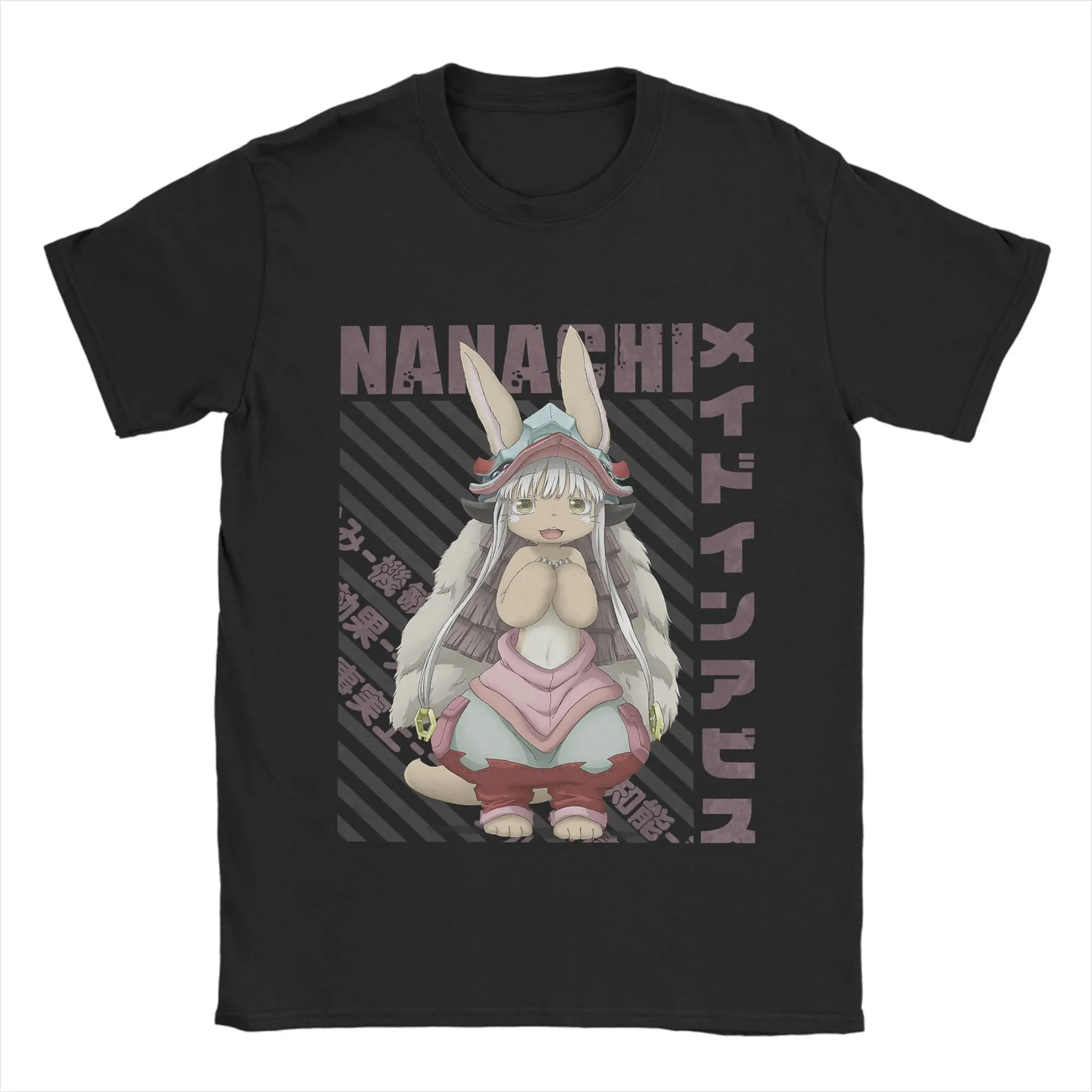 Men Made in Abyss    T Shirt Nanachi Cotton Tops Funny Short Sleeve O Neck Tee Shirt Adult T-Shirts