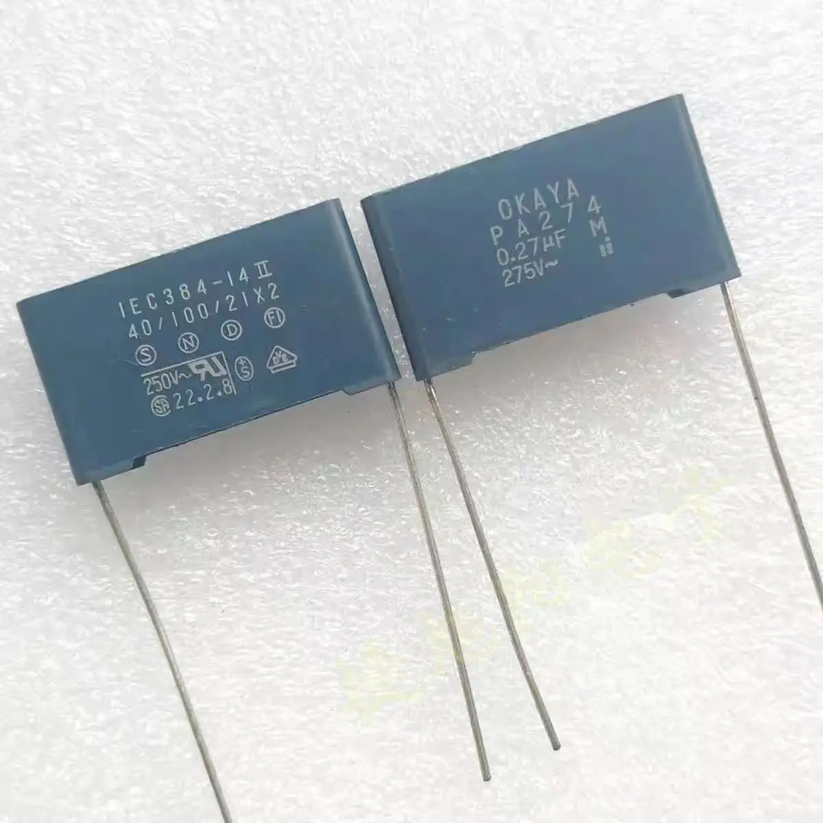 10PCS MKP62 Farad/OKAYA X2 safety capacitor 275V274K 0.27UF P22.5MM