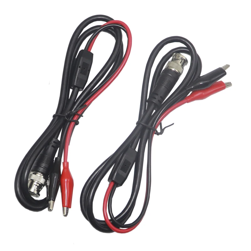 【1PCS】110cm BNC Q9 to Dual Alligator Clip OscilloscopeTest Probe Leads Cables Connector Dual Tester Tools for Electrical Working