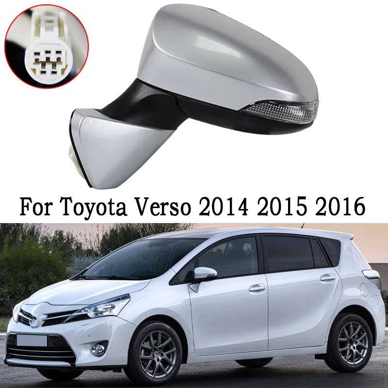 Car Accessories Outside Electric Rearview Mirror Assembly For Toyota Verso 2014 2015 2016 Auto With Turn Signal Side Mirror Assy