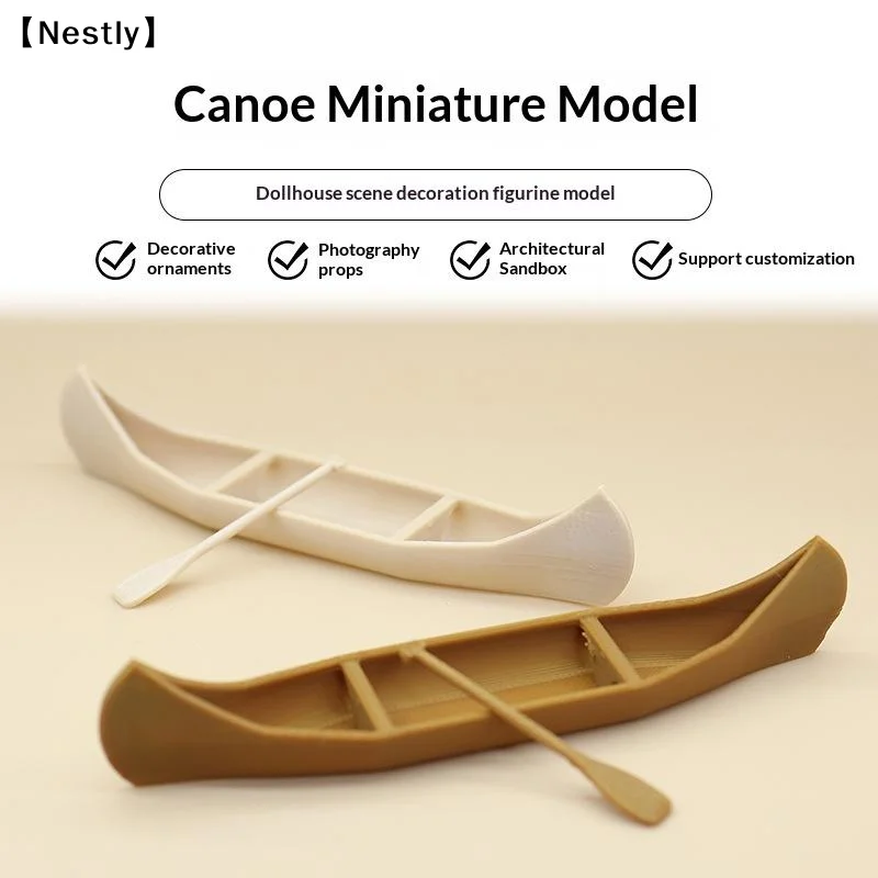 1 Set Office Desktop Figurines Canoe Ornament Dollhouse Plastic Sailing Boat Model Miniature Landscape Home Decoration〔Nest〕