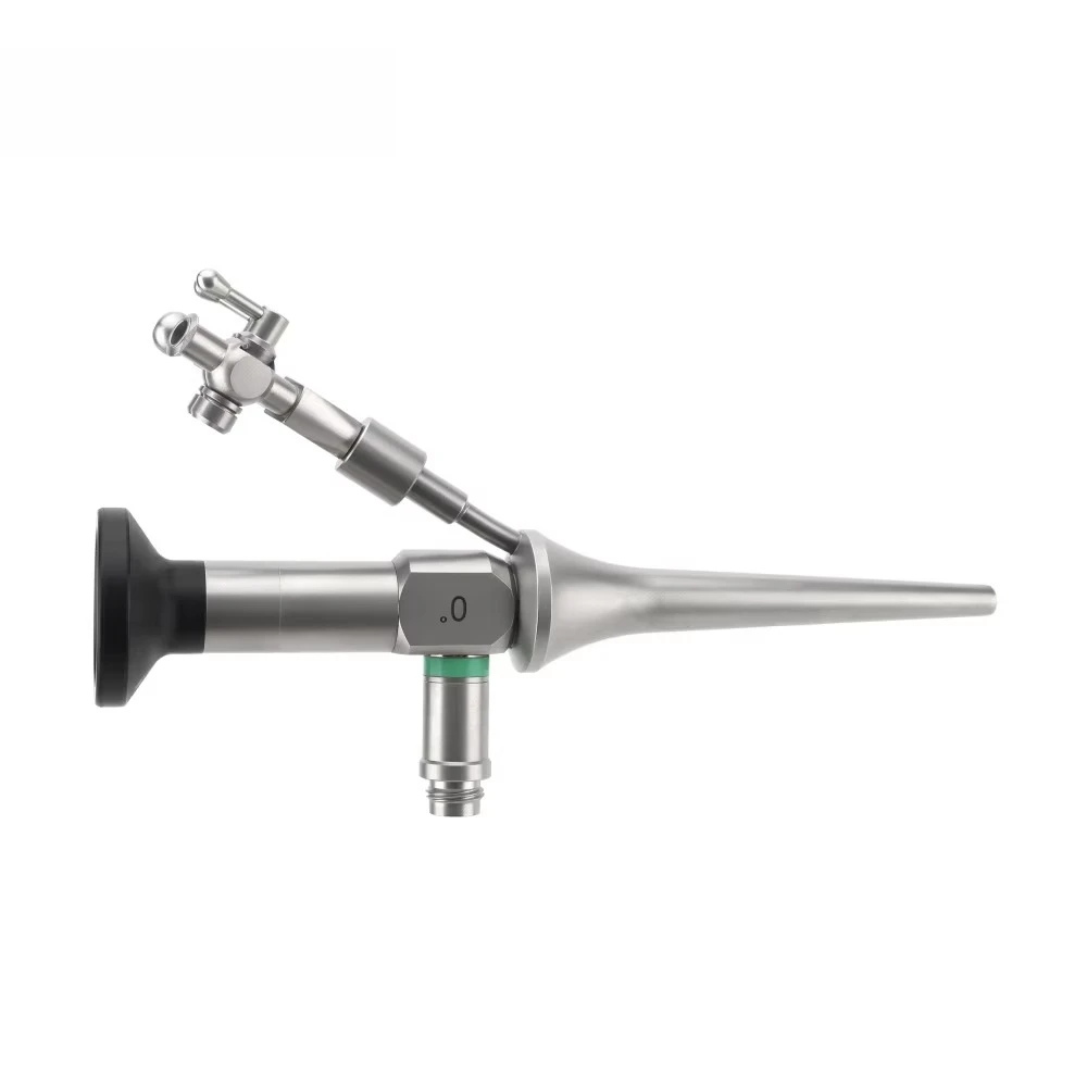 Medeasy Veterinary Otolaryngology Otoscope Endoscope 5x90mm with 5Fr Working Channel Dual Valve for Pets