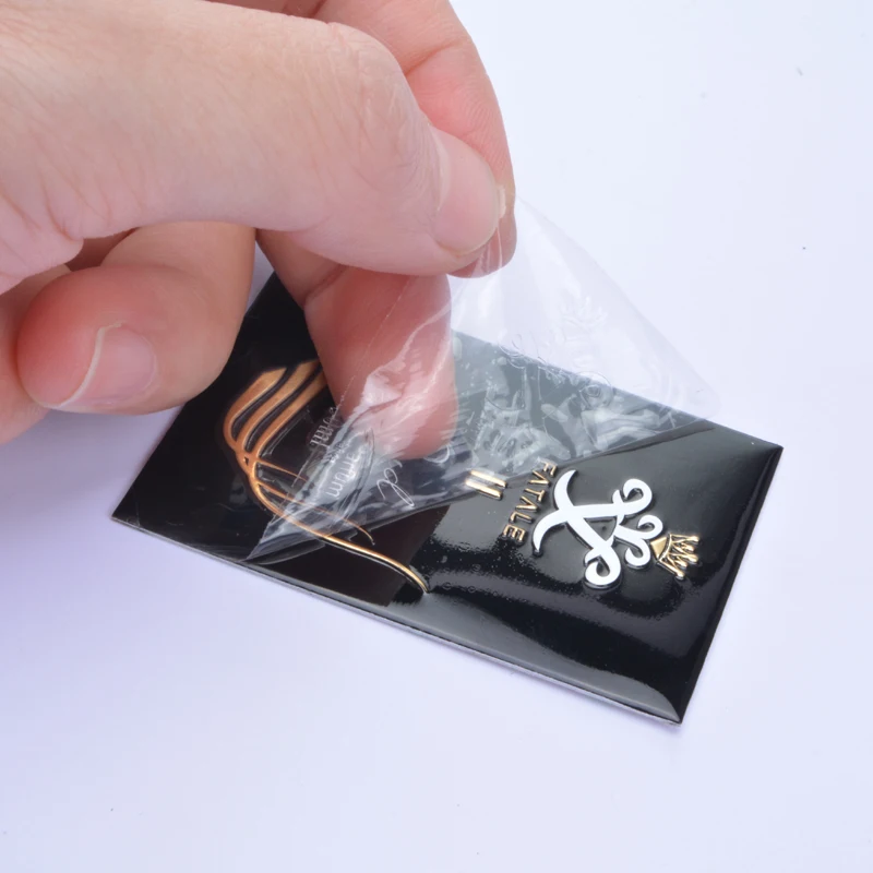 カスタムOEMデザイン3Dエンボス加工メタルアルミラベル粘着香水瓶メタリックステッカー