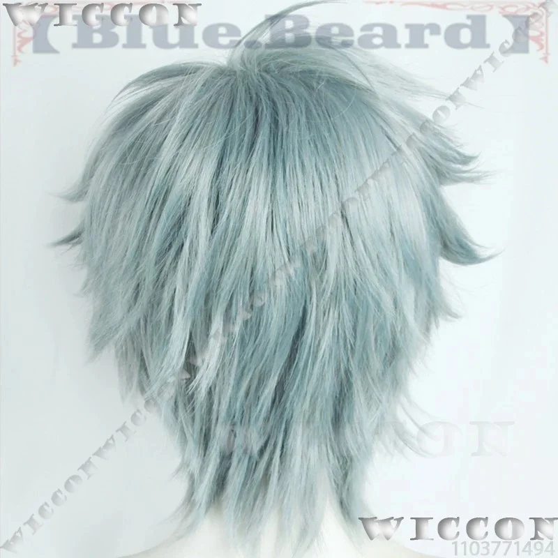 c;4\g,6'h.9/c;4\g,6'h.9/Till Anime Alien Stage R6 Cure Cosplay Blue-Green Grey Wig Sleep Eye Mask Face Sticker Hair 6'h\3,g'8/b' view 4