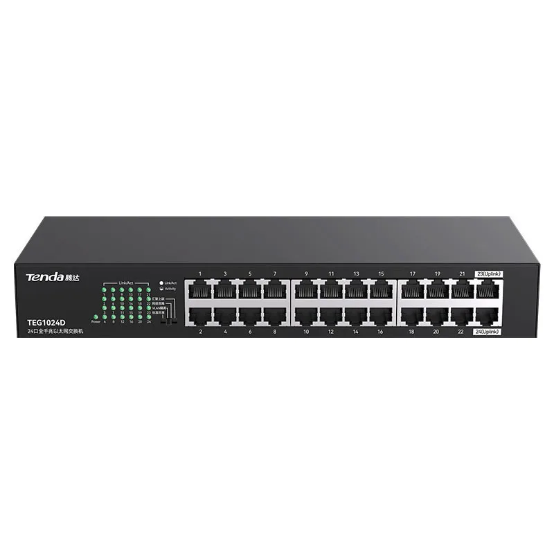 Imagem -04 - Switch Ethernet Gigabit 24 Portas 10 100 1000mpbs Mdi Mdix Hub Rj45