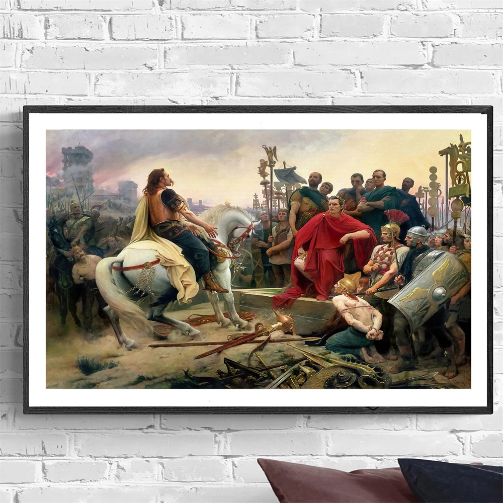 Vercingetorix Surrenders to Caesar Art Prints Historical Wall Art Poster Reply of the Zaporozhian Cossacks Russian Realism Print