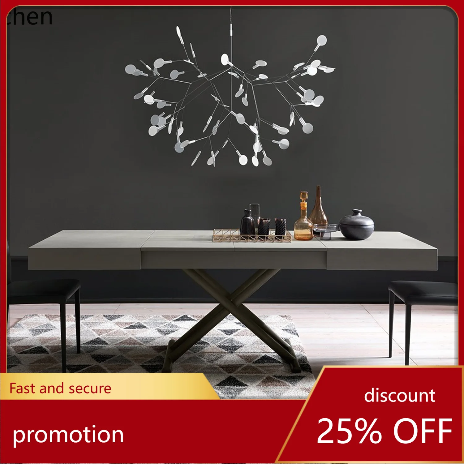 

HXL Minimalist Multi-Functional Adjustable Coffee Table and Dining Table Dual-Use Extendable Foldable